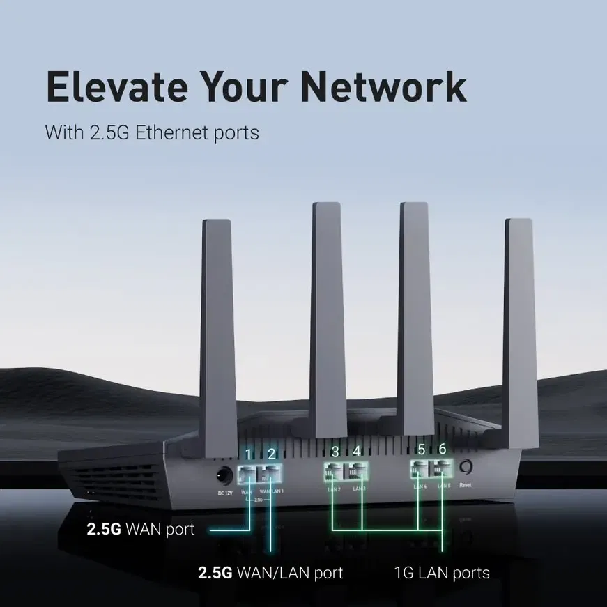 Color: black, Ships From: CHINA - Top Flint 2 GL-MT6000 home and office router, 8-Stream Wi-Fi 6 technology,OpenWrt,2.5G Ethernet ports,Parental control