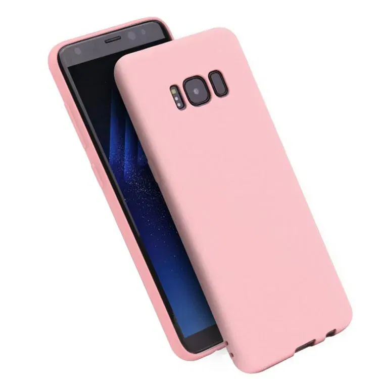 Color: Pink, Material: Other - Case For Samsung Galaxy S8 S9 S10 S20 Ultra A6 A7 A8 A9 2018 S20 Plus A10 A20 A30 A50 A70 Matte Silicone Soft TPU Cover case
