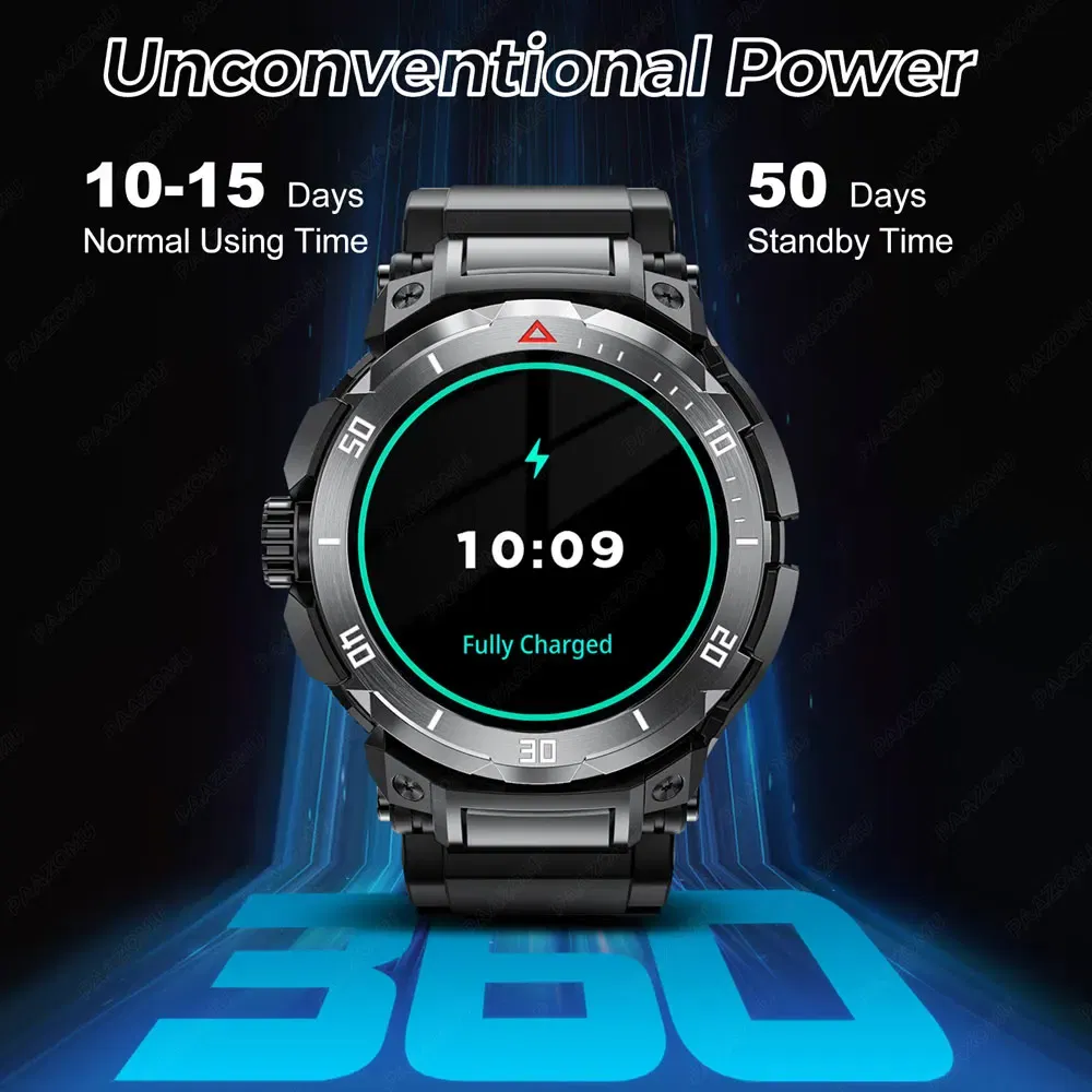 Color: WHITE - 2024 New 3 in 1 Smart Watch for Men With TWS Headset Rugged Bluetooth Call IP67 Waterproof Sport Fitness Tracker for Android iOS