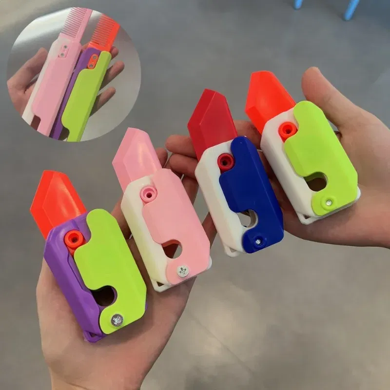 Color: Dark Khaki, Ships From: CHINA - Gravity Folding Claw Knife Radish Knife 3d Printing Gravity Knife Small Radish Knife Push Card Decompression Fidget Mini Toy