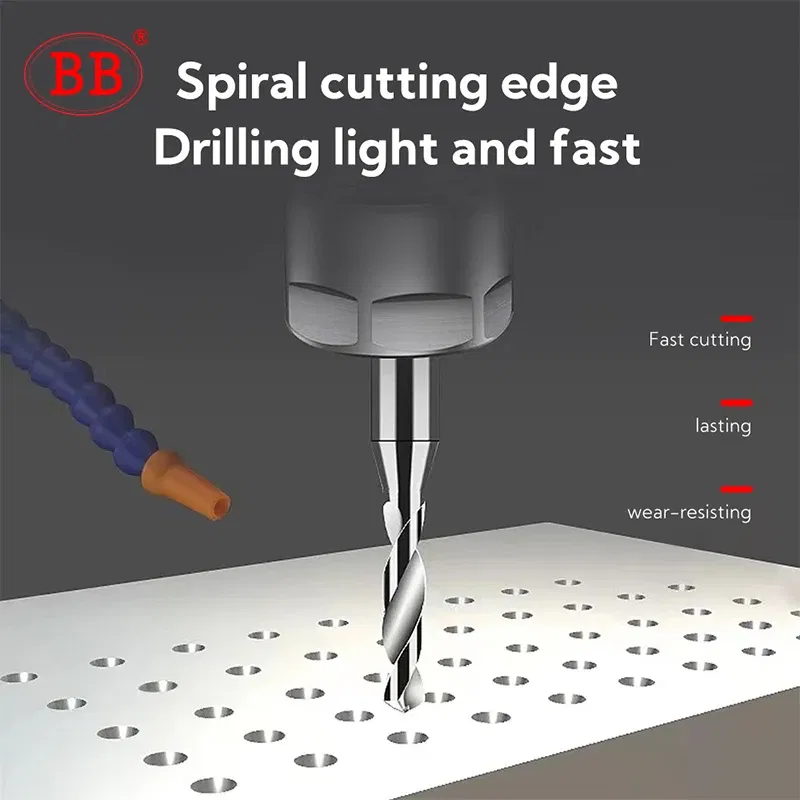 Hole Diameter: 9.9mm - BB 0.3~2.02mm Micro Drill Solid Carbide Bit Mini CNC Hole Making 3D Shank Diameter 4mm D4 Metal Steel Plastic 1PCS
