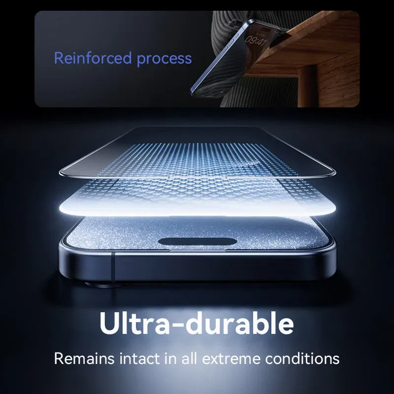 Bundle: Bundle3, Material: Anti Peeping - Joyroom 1/2/3pcs Tempered Glass For iPhone 16 15 14 13 12 11 Pro Max Screen Protector For iPhone 16 Full Screen Protective Glass