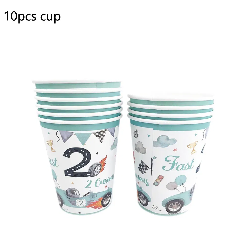 Color: Silver, Capacity: 480ml - Racing Car Disposable Tableware PLates Cups Napkin Tablecloth Two Fast Birthday Party Decorations