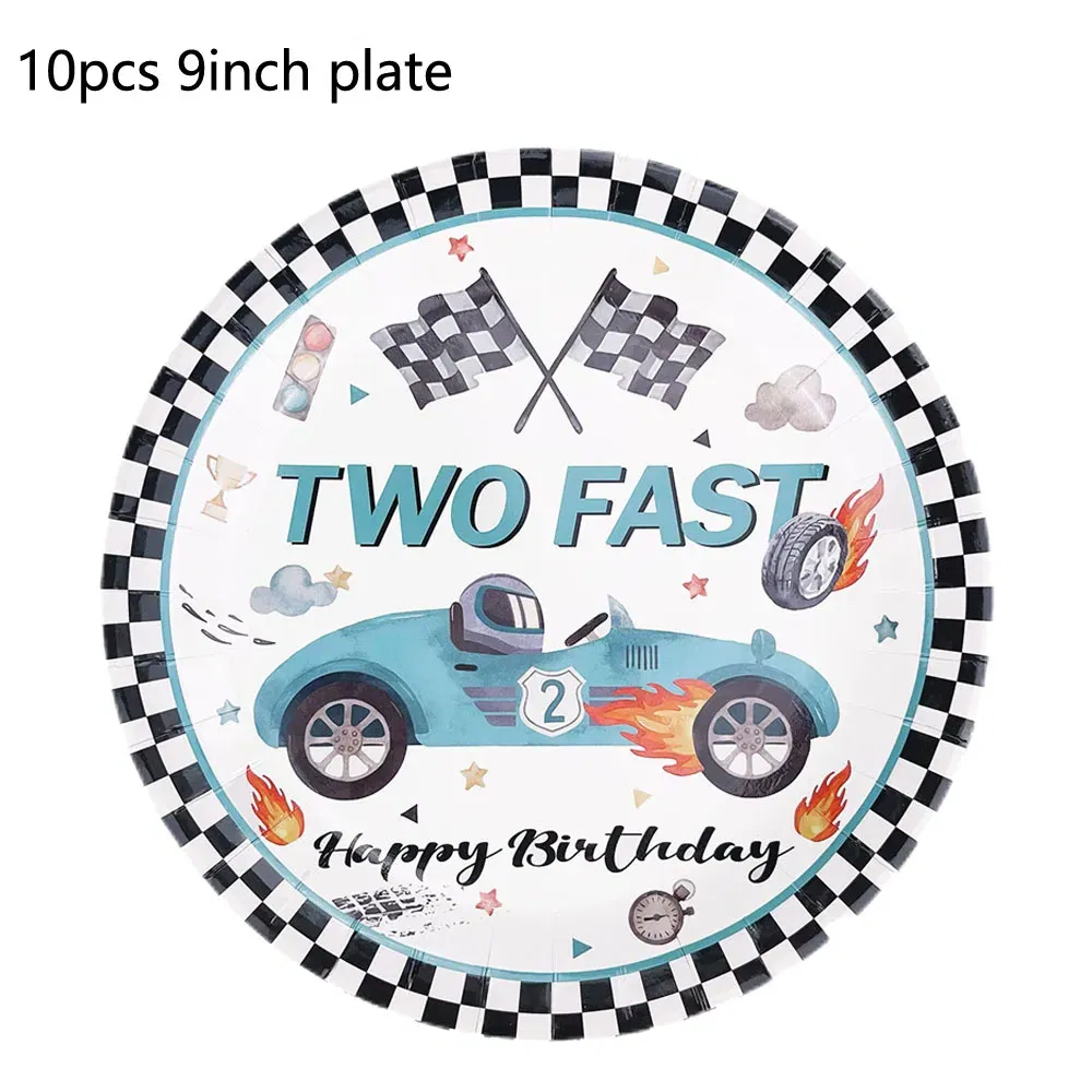 Color: Silver, Capacity: 480ml - Racing Car Disposable Tableware PLates Cups Napkin Tablecloth Two Fast Birthday Party Decorations