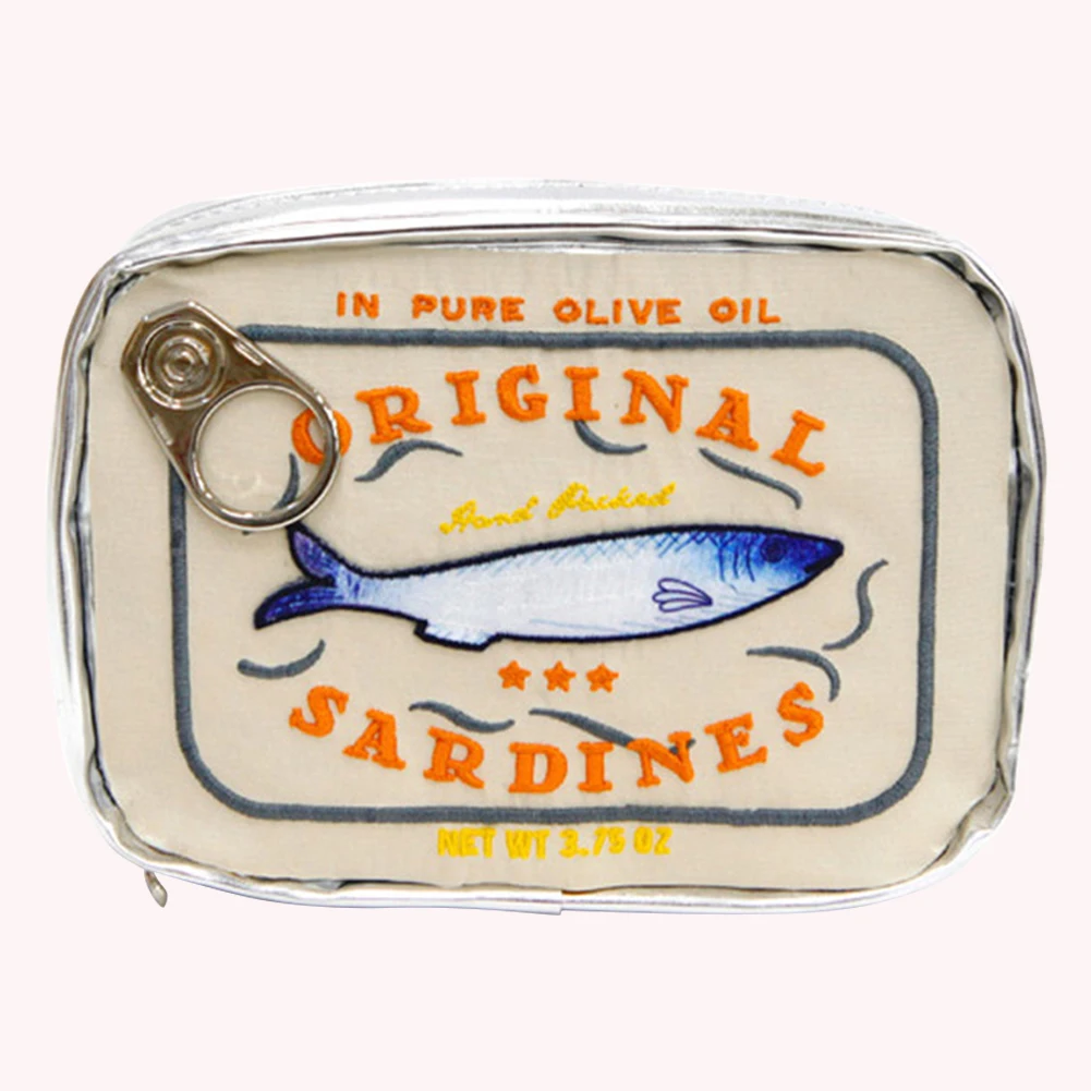 Color: PURPLE - Canned Sardines Style Bath Travel Bag Cute Toiletry Bag Creative Fashion Women Cosmetic Bag Multi-function for Weekend Vacation