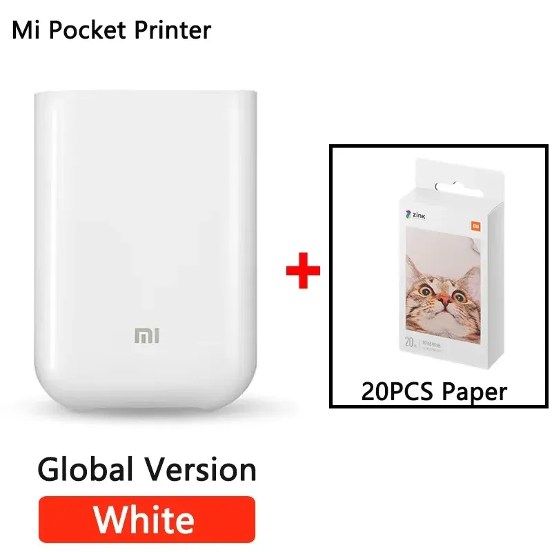 color: Red, Ships From: CHINA - Top Global Version Portable Pocket Photo Printer 300dpi Bluetooth-compatible DIY Share Smart Mobile Mini AR Printer