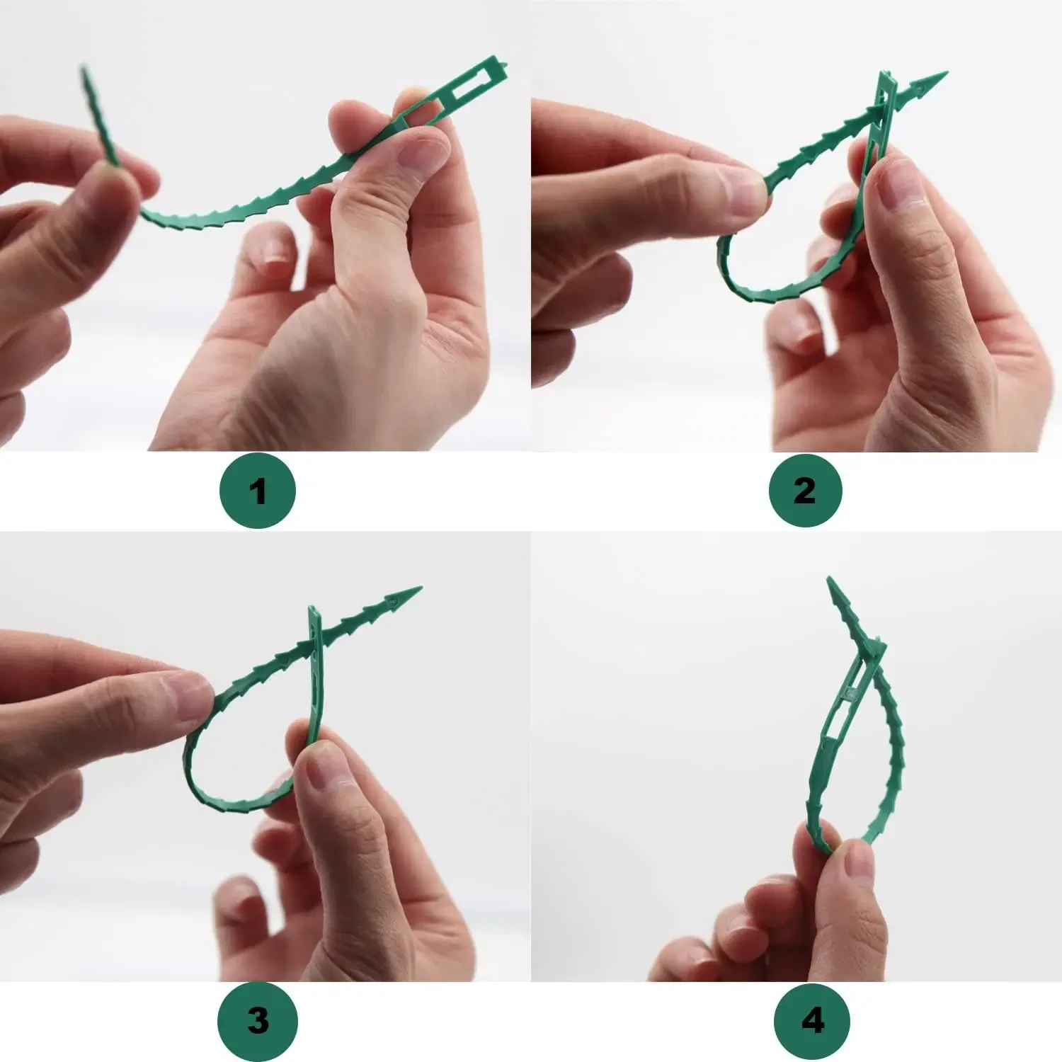 Size: L, Color: Silver - 30/50/100/200Pcs Reusable Garden Cable Ties Plant Support Shrubs Fastener Tree Locking Nylon Adjustable Plastic Cable Ties Tools