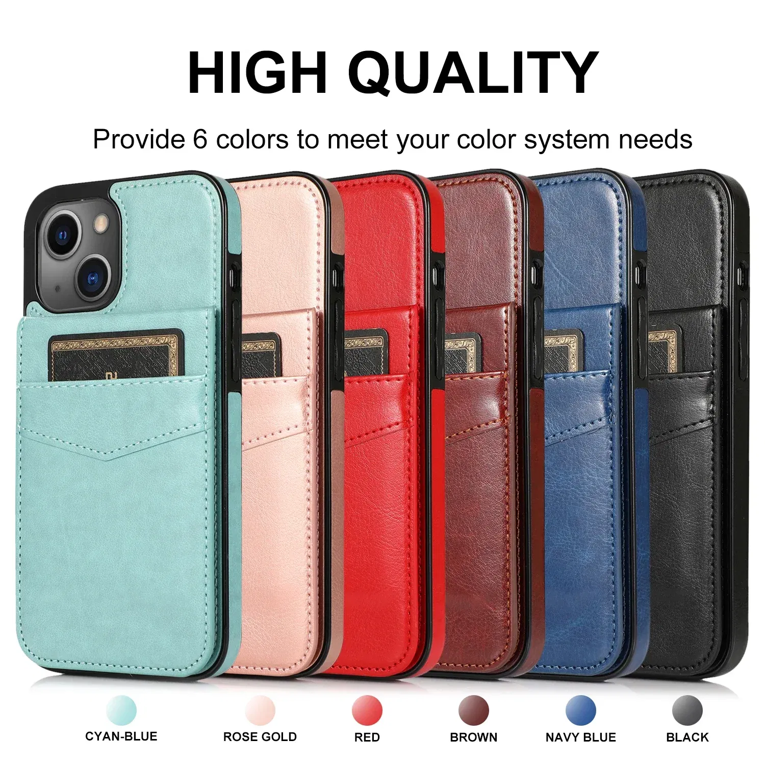 Color: Blue, Material: Other - Faux Leather Wallet Kickstand Phone Case for IPhone 13 12 Mini 16E 16 15 14 11 Pro Max X XR XS 7 8 Plus Case with Credit Card
