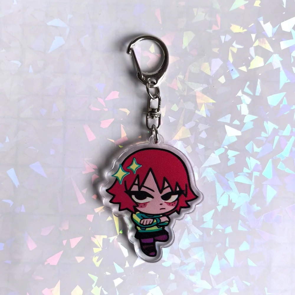Color: GRAY, Size: 6 cm - Crooked boy Scott Pilgrim Takes Off acrylic keychain birthday gift for boys and girls