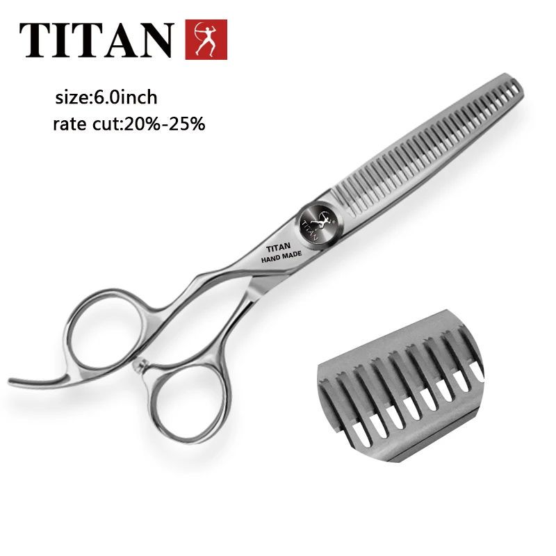 Color: Green - Titan professional 6.0inch left handed cutting scissors shears barber scissors hairdressing scissors