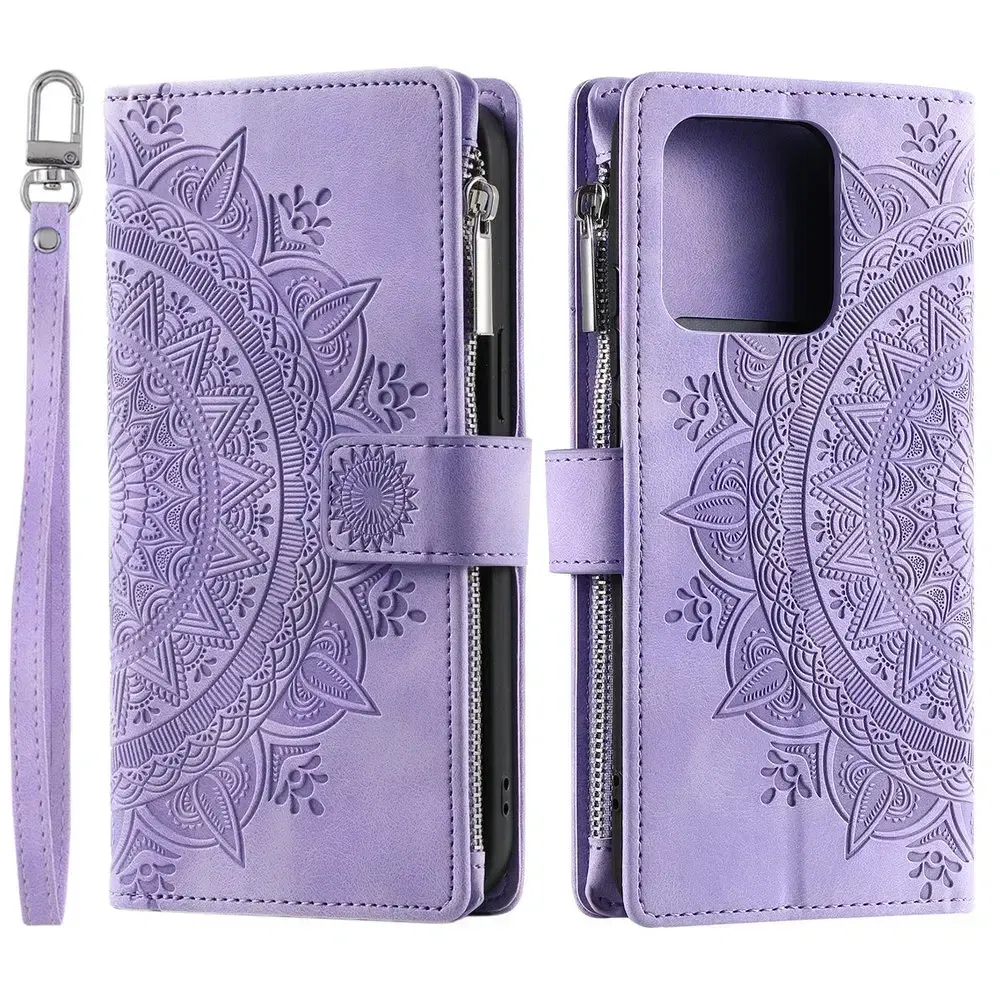 Material: Microfiber, Color: GRAY - 13T 12T 11T Leather Case For Redmi Note 12 Pro Plus 5G Flip Case Crossbody Zip Book Funda Xiaomi Redmi Note 13 Pro 11 12s 13c 4G