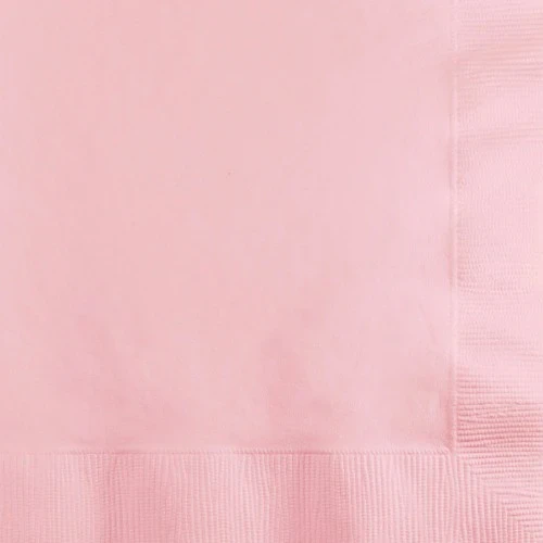 Classic Pink Beverage Napkins - Pack of 50