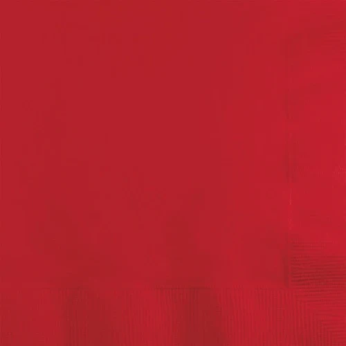 Classic Red Beverage Napkins - Pack of 50