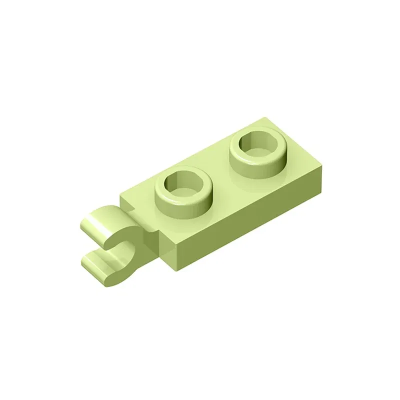 Color: Medium Azure - Gobricks 10PCS Bricks PLATE 2X1 W/HOLDER VERTICAL Compatible with 63868 children's toys Assembles Building Blocks Technical 2022