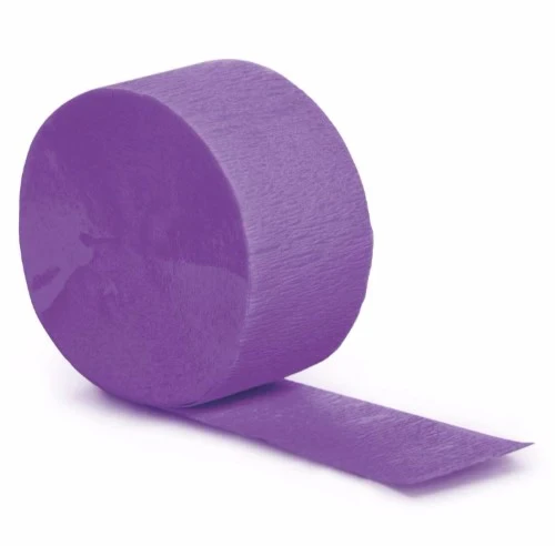 Amethyst Purple Crepe Streamer
