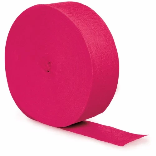 Hot Magenta Crepe Streamer