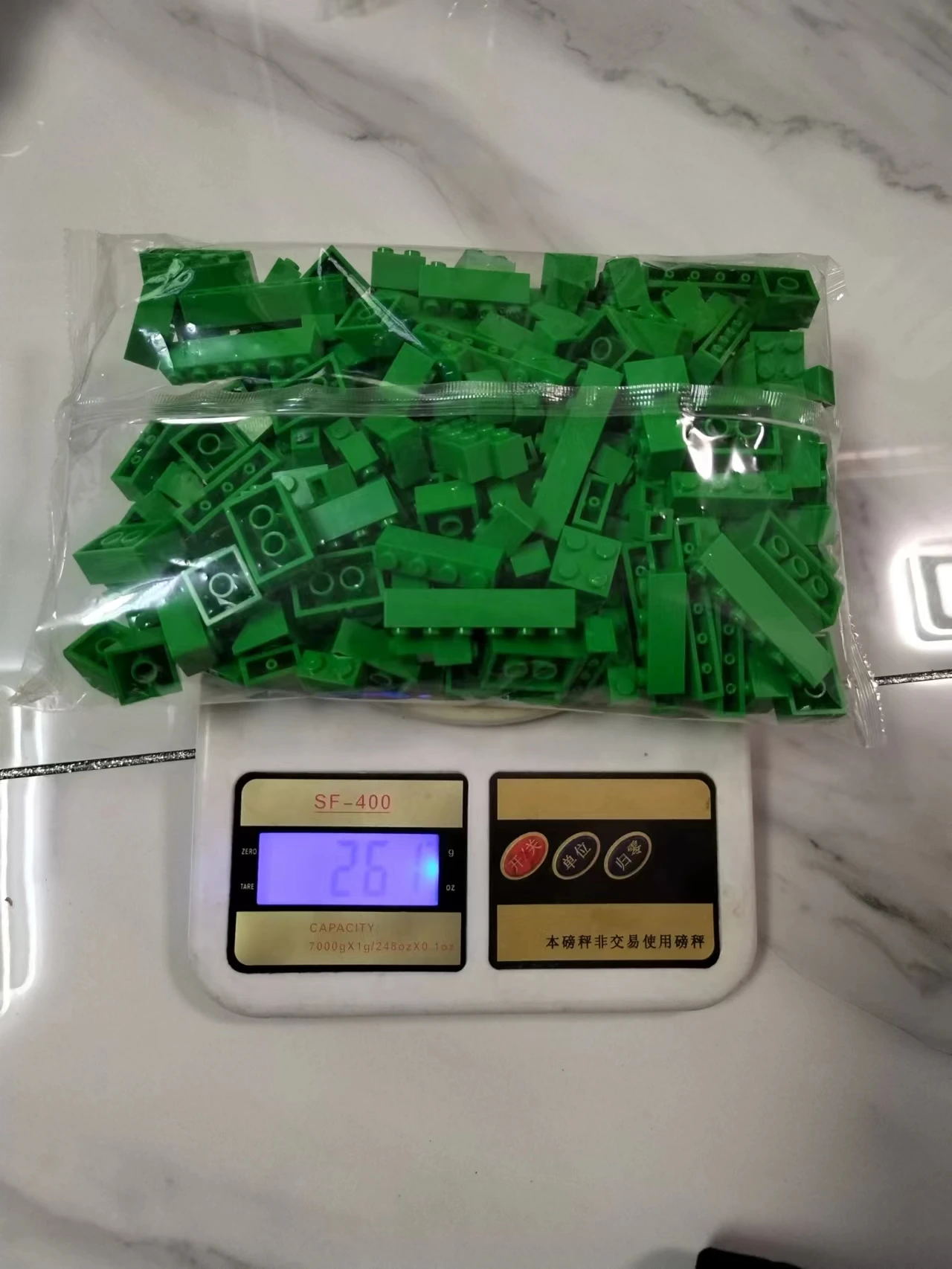 Color: Army Green - Bulk Building Blocks Large bricks 17 Single colour 260g Free assembly Compatible LEGO Children's educational creative toys DIY
