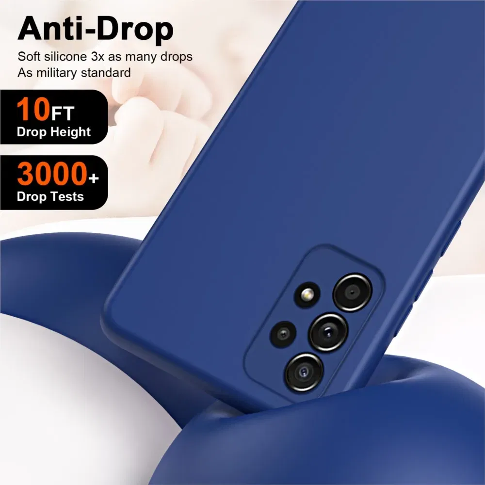 Color: black, Material: Cotton - Solid Silicone Protect Case For Samsung Galaxy A13 A23 A33 A53 A73 A12 A22 A32 A52 A52S A72 A04 A04S A14 A24 4G A34 A54 Cover
