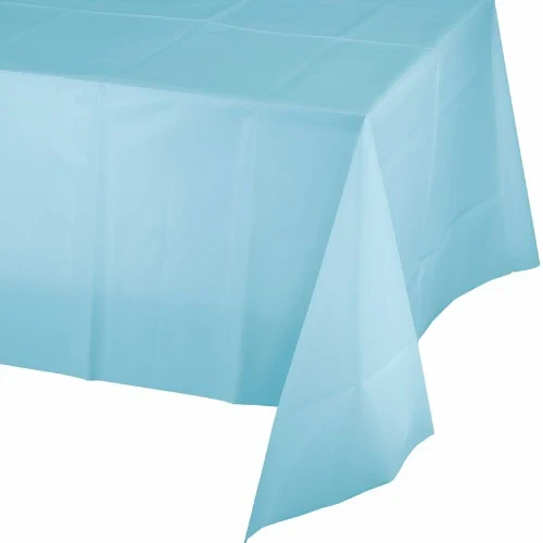 Pastel Blue Tablecover Plastic