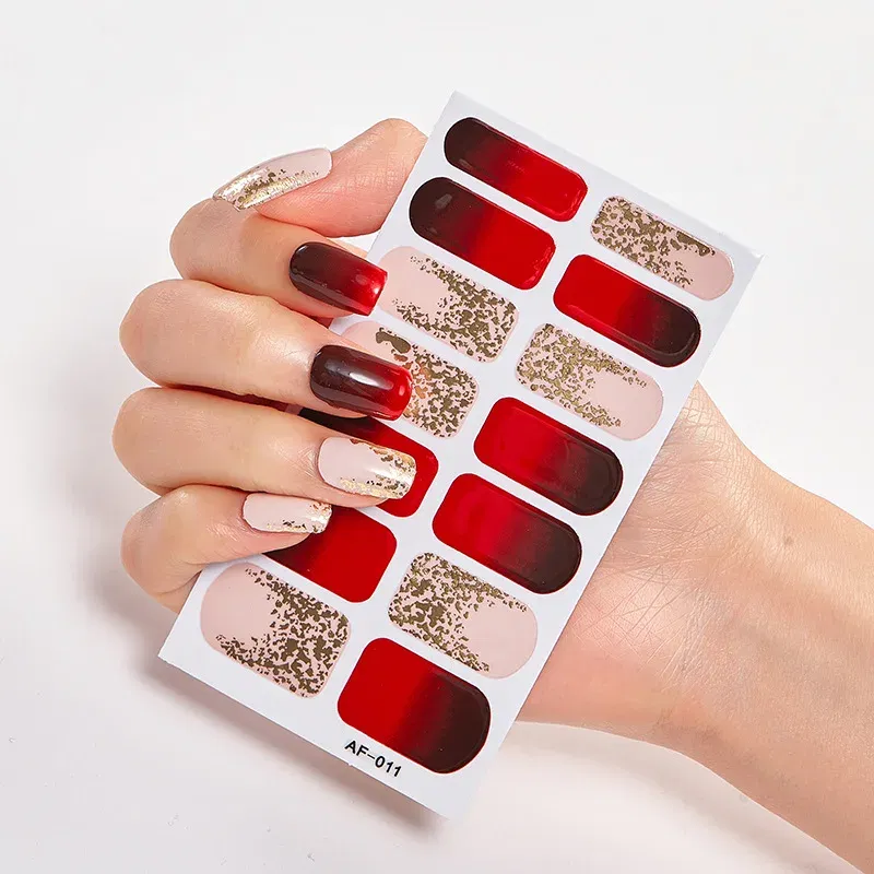 Color: black - Solid Colors And Creative Nail Art Decals Plain Stickers Minimalist Design Self Adhesive Designed Nail Tape Nail Strips
