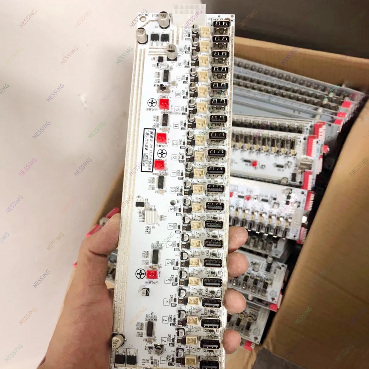 Color: Yellow - Mobile Phone Group Control Equipment Motherboard Ethernet OTG USB Connection Independent Switch Smartphone USB Farm Mainboard