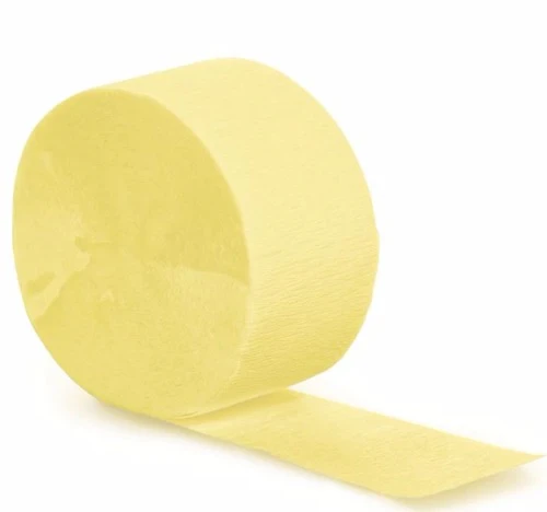 Mimosa Yellow Crepe Streamer
