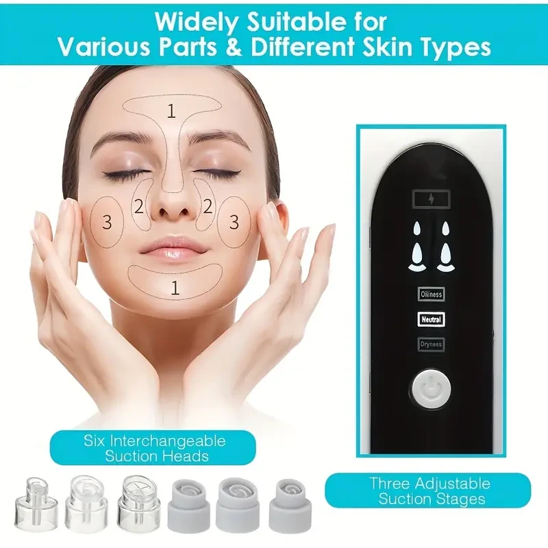 6 Head Pore Cleaner Extractor Electric Suction