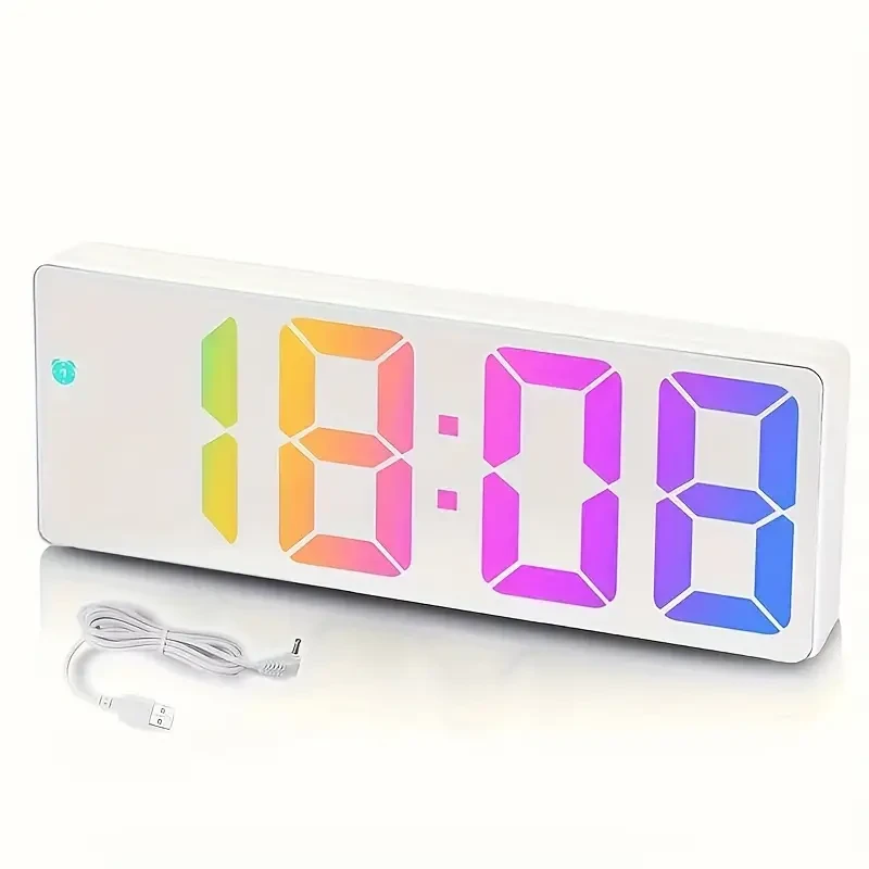 Led Mirror Table Alarm Clock