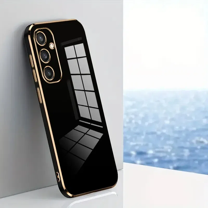 Material: Canvas, Color: Black - TPU Electroplating Case for Samsung Galaxy Note 10 20 Plus UItra S20 FE S21FE S21 S22 S23 S24 Plus Uitra A52 A71 A51 A72 Cover