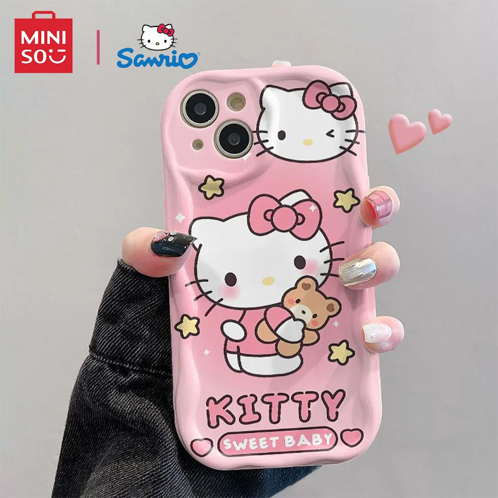 Color: SKY BLUE, Material: PE - Miniso Sanrio Collaboration Hello Kitty Phone Case For Samsung Galaxy S10 S20 S21 S22 S23 S24 FE Plus Ultra Note 20 Phone Case