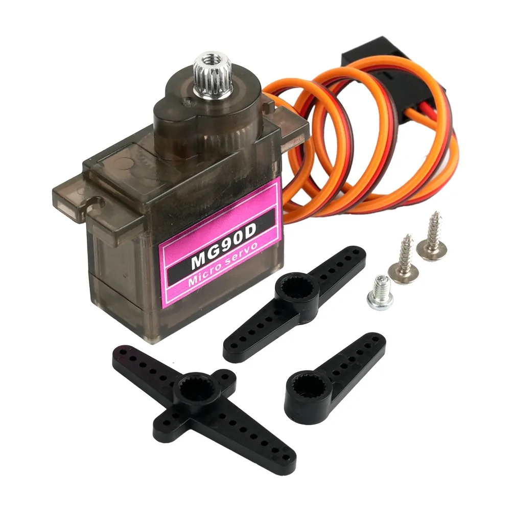 Color: Light Grey - MG90D 10/20/30/40/50Pcs Micro Digital Servo Motor Full Metal Gear 180/270/360 Degree For RC Airplane Helicopter Car Boat Model