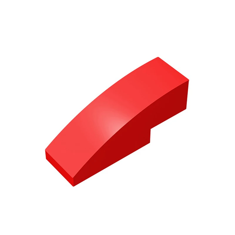 Color: Apricot - Gobricks 10PCS Assembles 50950 3x1 curved oblique brick Building Blocks Bricks Bulk Model City Classic Toy Boys Girls Kids Gift