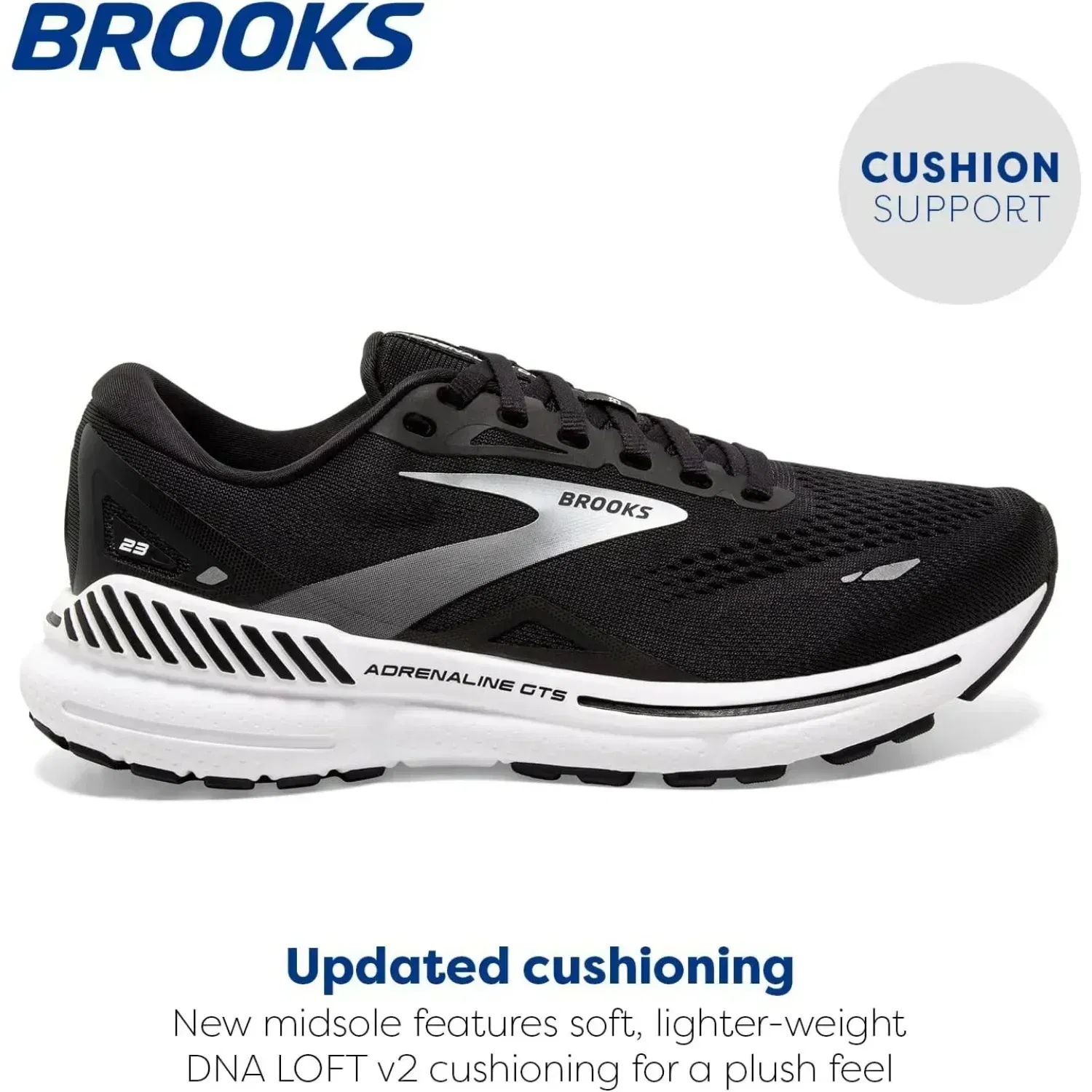Color: black, Shoe Size: 44 - Brooks Men?™s Adrenaline GTS 23 Supportive Running Shoe