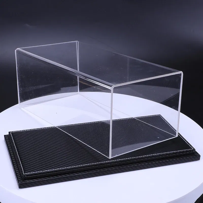 Color: Pink - 1/18 Acrylic Display Diecast Model Car Show Unto Them Box Cover Dust Cover