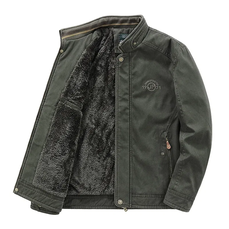 Color: Khaki, Size: M - Men Zipper Fleece Jackets Military Waterproof Windproof Cargo Jacket Outdoor Multi-pockets Tactical Climb Fishing Cycling Jacket