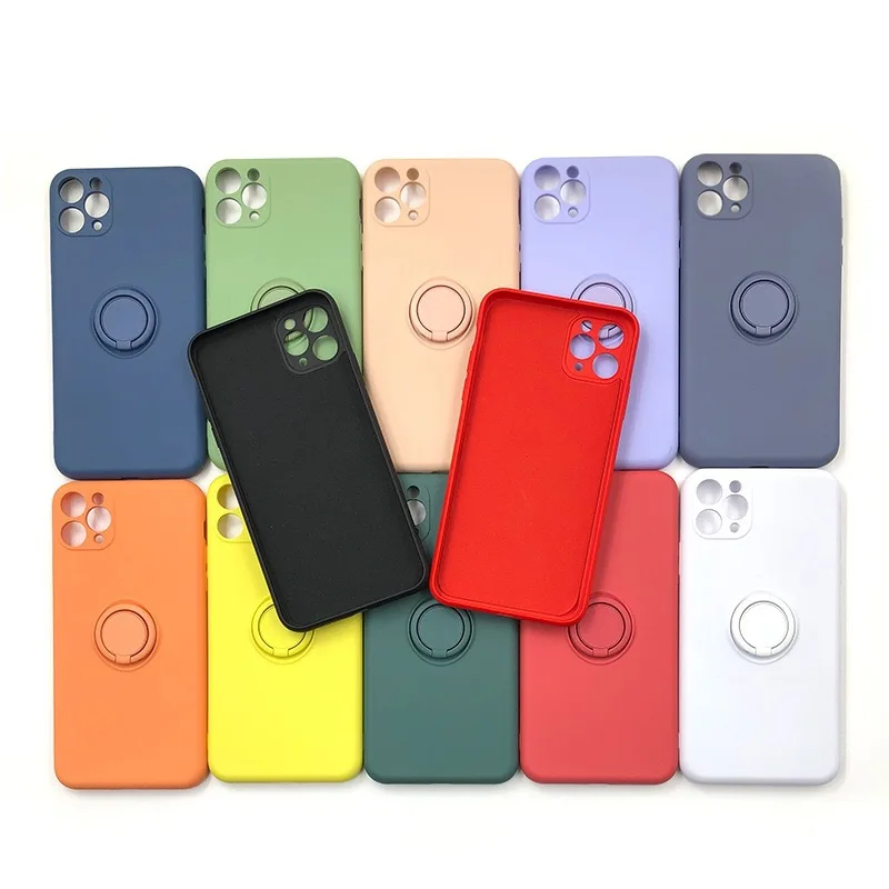 Material: GENUINE LEATHER, Color: multi, Ships From: CN - With Ring Holder Shockproof Case For IPhone 15 14 13 12 11 Pro Xs Max Xr SE2/SE3 8 7 Plus Silicone TPU Soft Back Cover