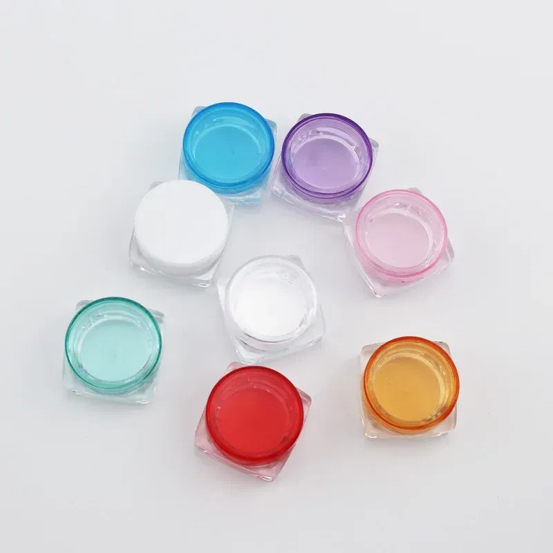 Color: WHITE - 15pcs 2g 3g Empty Jars Refillable Mini Plastic Bottle Cosmetic Jar Container Small Round Bottle Little Cream Jar Solid Perfume