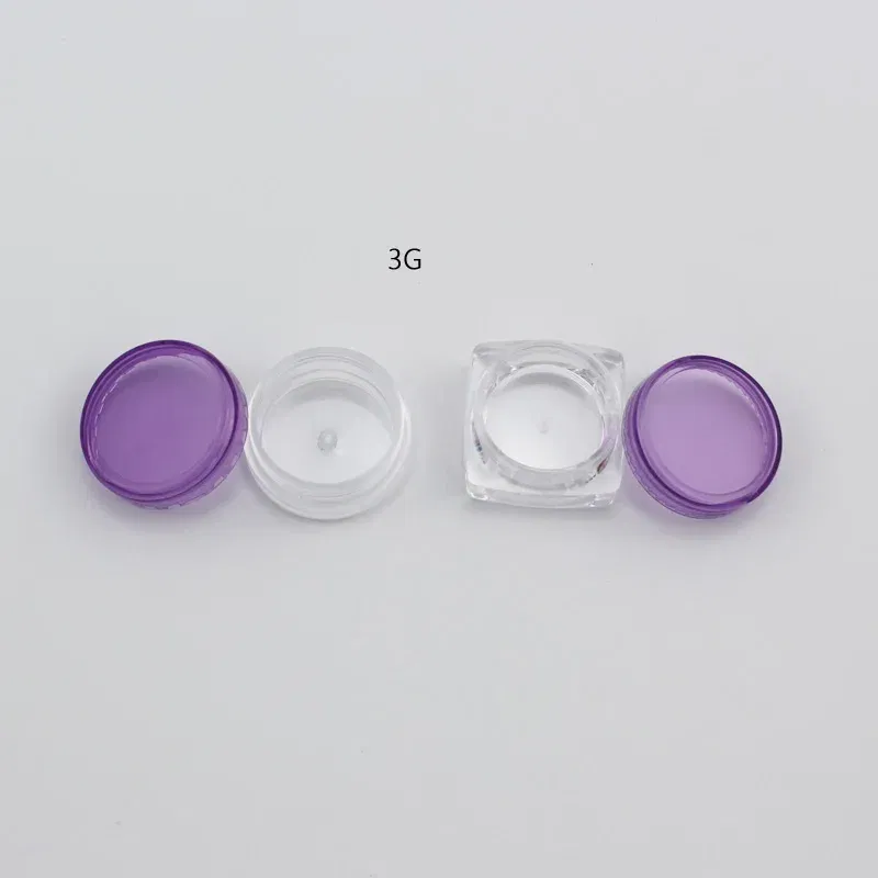 Color: Orange - 15pcs 2g 3g Empty Jars Refillable Mini Plastic Bottle Cosmetic Jar Container Small Round Bottle Little Cream Jar Solid Perfume