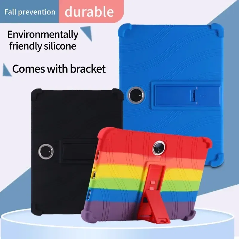 Color: WHITE, Size: eleven - Case for TCL Tab 11 Gen 2 Android 14 Tablet 11" 9465X Tablet PC Soft Silicone Shockproof Cover with Rear Kickstand