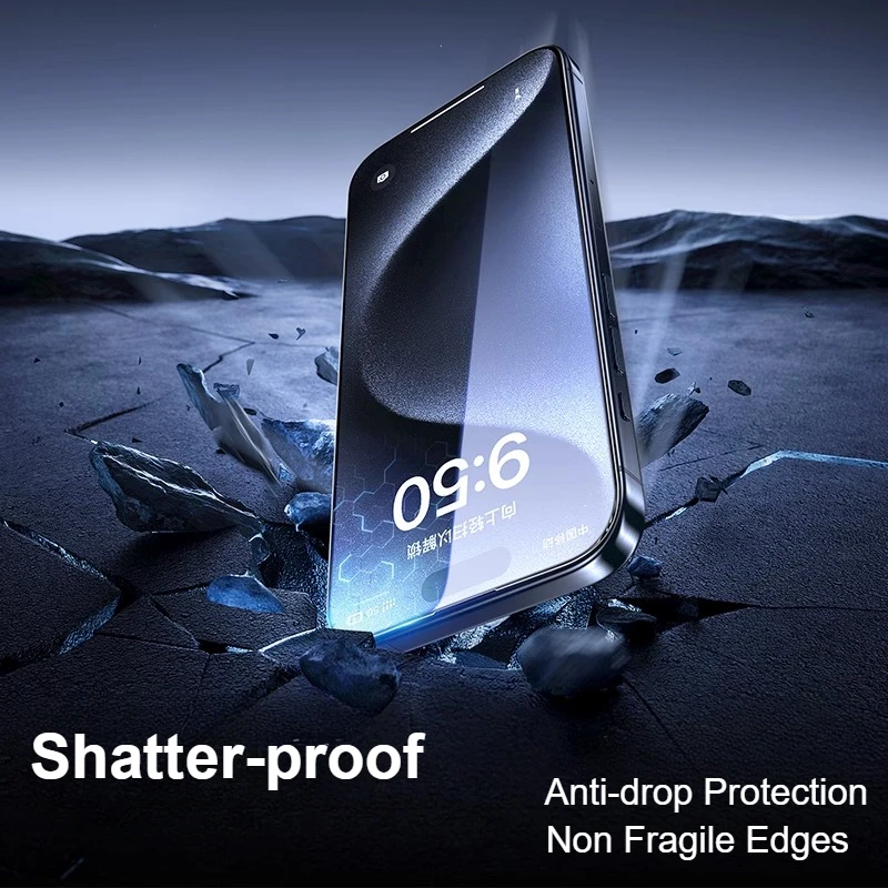 Color: CRIMSON, Material: High Definition - SmartDevil 2/3PCS Anti-fingerprint Tempered Glass Film for iPhone 15Pro Max 14Pro 13 15 Non-full Cover HD Clear Screen Protector