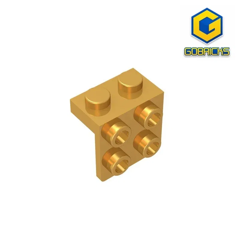 Color: tan - Gobricks GDS-641 ANGLE PLATE 1X2 / 2X2 compatible with lego 44728 21712 92411 children's DIY Educational Building Blocks