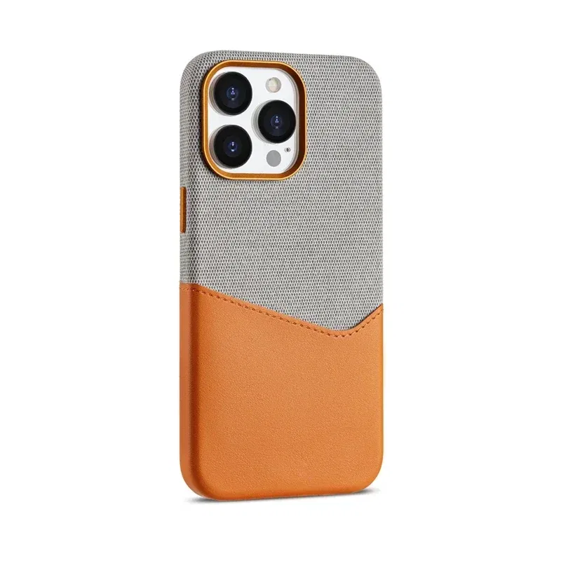 Color: black, Material: Neoprene - Card Holder MagSafe Leather Phone Case For iPhone 14 16 Pro Max 13 15 Pro 12 Pocket Wireless Charging Alloy Lens Hit Color Cover