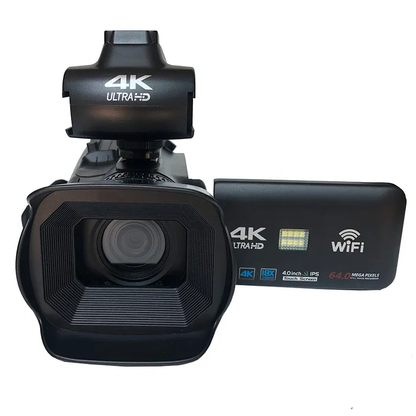 Bundle: Bundle1, Color: Red, Ships From: CHINA - New 4.0"Touch Screen Digital Video Camera YouTube Camcorder 4K Ultra HD camera 64MP Streaming Camera