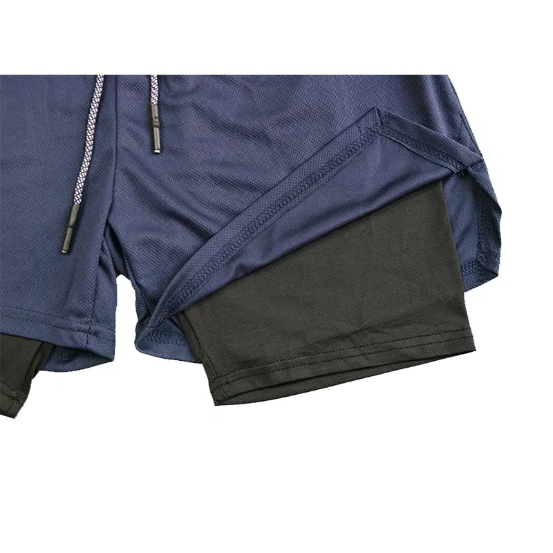 Color: Gold, Size: XL - Men's Double Layer Fitness Shorts Drawstring Mesh Lining Elastic Waist Breathable Quick Dry to Beach Pool Summer Male