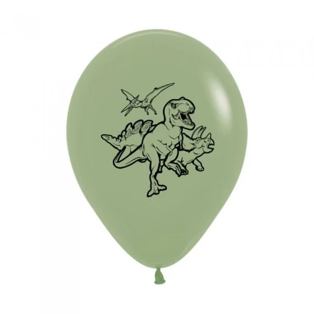 Sempertex 30cm Dinosaurs Fashion Eucalyptus Latex Balloons, 6pk - Pack of 6