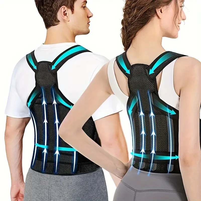 Adjustable Unisex Posture Corrector - Spinal Support for Alignment, Kyphosis & Scoliosis