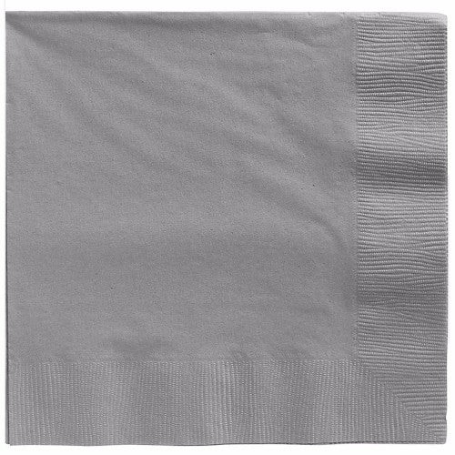 Luncheon Napkins Silver 2 Ply - Pack of 20