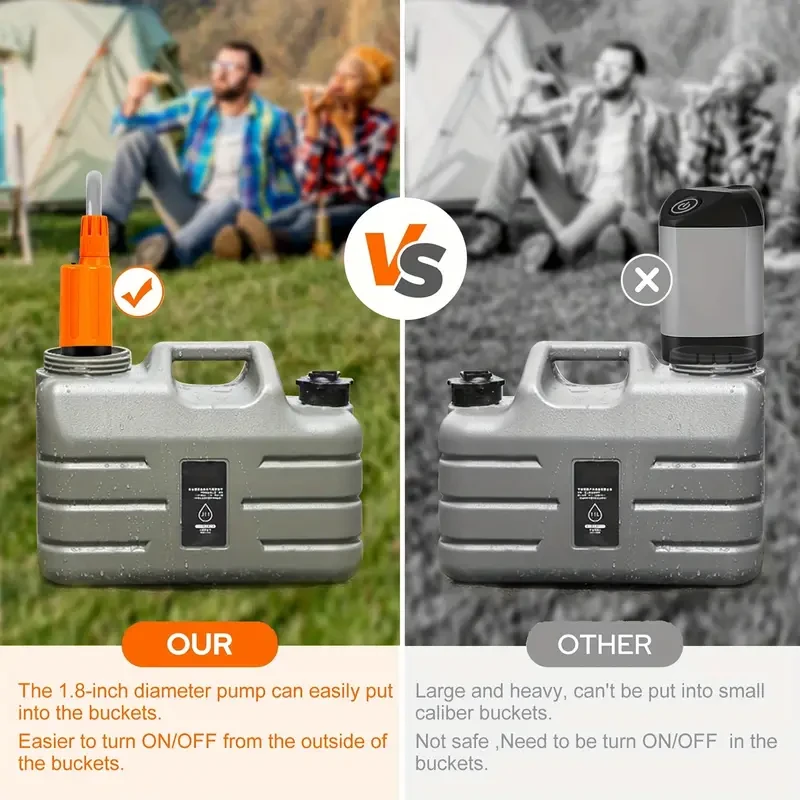Portable Camping Shower - Outdoor Electric USB Shower with Head Nozzle