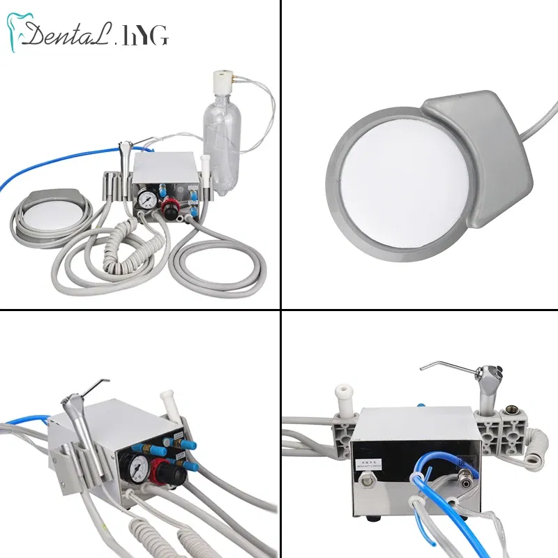 Color: Light Red, Ships From: CHINA - Portable Dental Turbine Unit Air Control 3 Way Syringe Handpiece Tubing Foot Switch Dental Equipments Work With Air Compressor