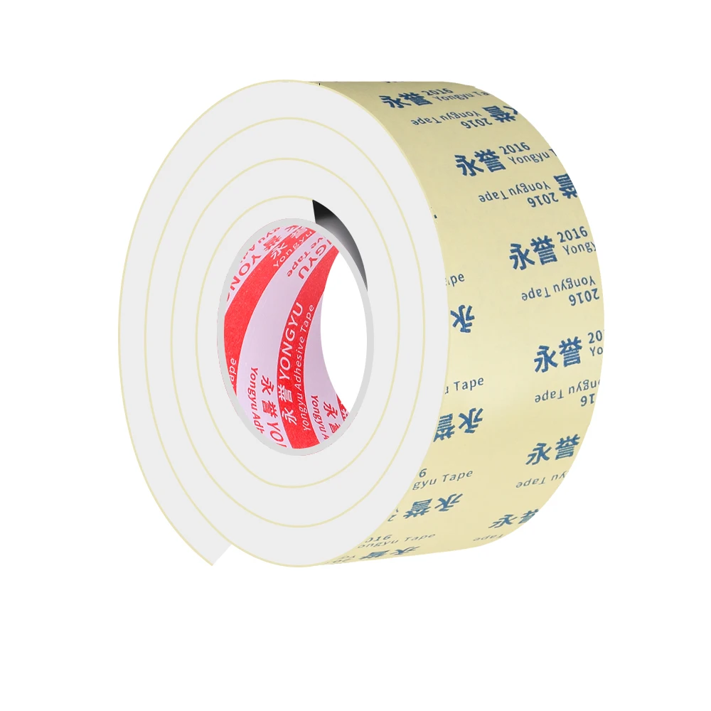 Color: WHITE, Width: 2mm - EVA Seal Foam Tape T Weather Stripping for Door and Window,High Density Single Sided Closed Cell Door Insulation Weather Strip